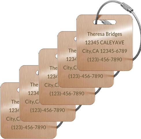 (5Pack Made in USA) Custom Personalized Luggage Tags-Customized Unique tag for Suitcase Backpack Travel,Bags (Blue (3.8×2)) in Kuwait
