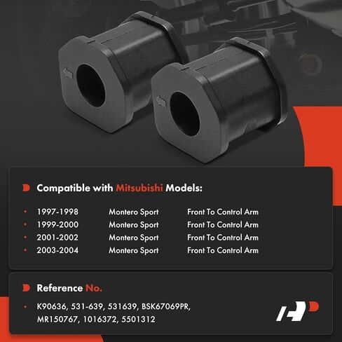 A-Premium 2 x Front To Control Arm Sway Bar Bushing Kit, Compatible with Mitsubishi Montero Sport 1997-2004 in Saudi Arabia