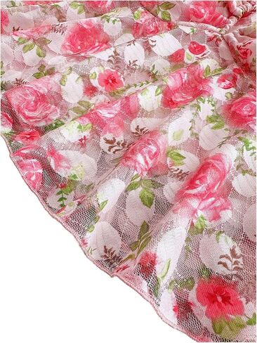 SweatyRocks Women's Floral Print Halter Top Ruffle Hem Hollow Out Swing Summer Crop Top Multicolor XS in Saudi Arabia