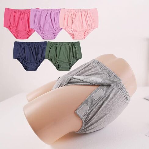 GREUS Post Surgery Tearaway Underwear Briefs Men Women Easy-on Incontinence Briefs Panties for Bedridden Patients in Saudi Arabia