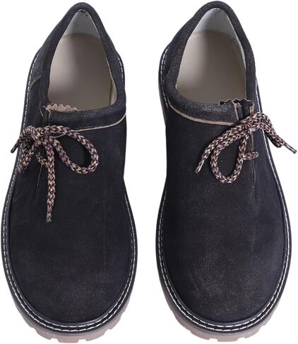 Lederhosen Shoes Men - Authentic German Shoes for Oktoberfest - Trachten Shoes - Haferl German Shoes - Brown in Saudi Arabia