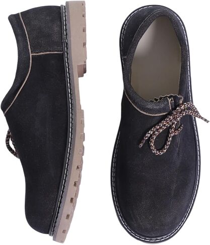 Lederhosen Shoes Men - Authentic German Shoes for Oktoberfest - Trachten Shoes - Haferl German Shoes - Brown in Saudi Arabia