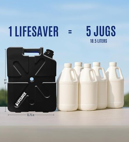 LifeSaver Jerrycan Pyrifier - المواصفات العسكرية ، جهاز تنقية المياه الثقيلة للبرية ، والتخييم ، والمشي لمسافات طويلة ، والاستعداد للطوارئ ، ومجموعة البقاء على قيد الحياة (أخضر الجيش) in Saudi Arabia