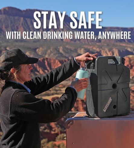 LifeSaver Jerrycan Pyrifier - المواصفات العسكرية ، جهاز تنقية المياه الثقيلة للبرية ، والتخييم ، والمشي لمسافات طويلة ، والاستعداد للطوارئ ، ومجموعة البقاء على قيد الحياة (أخضر الجيش) in Saudi Arabia