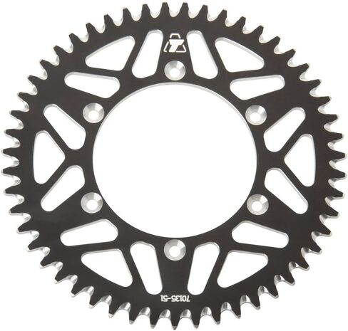 TUSK الخلفية الألمنيوم المسننة 51 الأسنان أسود متوافق مع سوزوكي RMZ250 2007-2025/RMZ450 2005-2025/RM125 1986-2007 in Saudi Arabia