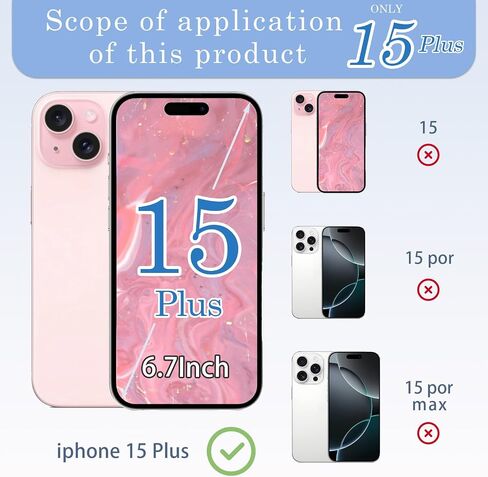 15Plus Back Glass Replacement with Wireless Charging Flex Cable and Camera Frame All Parts for iPhone 15 Plus(6.7Inch,Blue) Replacement of Equipment Waterproof Tape in Saudi Arabia