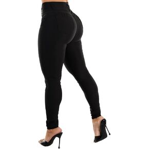 Moda Xpress Womens Juniors High Waisted Butt Lifting Navy Skinny Pants - Levantacola High Rise Pants in Saudi Arabia