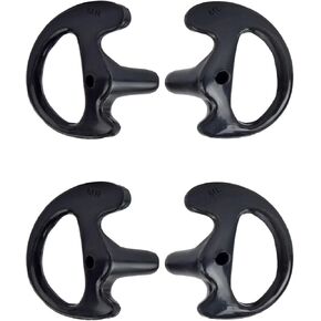 Replacement Earmold Earbud for Two Way Radio Air Acoustic Coil Tube Earpiece Headset，for Motorola Kenwood Baofeng Waike Taike Earpieces (Black, 2 Pairs) in Kuwait