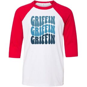 Wavy Griffin Kids Three-Quarter Raglan Sleeve Baseball Shirt Youth in Saudi Arabia
