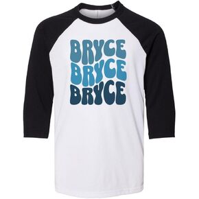 Wavy Bryce Kids ثلاثة أرباع راجلان قميص البيسبول شباب الشباب in Kuwait