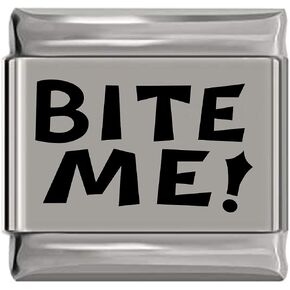 NewCharms Bite Me Laser Engraved Italian Charm (9mm Standard Size) in Saudi Arabia