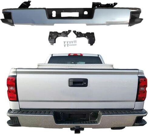 LABLT REAL PUMPER ASSEMBLY Chrome Steel President for Silverado Sierra 1500 2014 2015 2016 2017 2018 استبدال GM1103176 GM1102558 in Kuwait