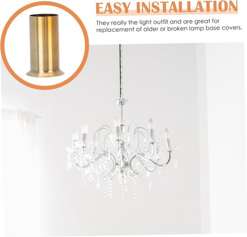 Lifekome Crystal Chandelier Candle Light Cover Cover Sleeves Iron Candelabra Base Decorative Flaging Sleeve للإضاءة الأنيقة 10 قطع مجموعة لغرفة الطعام ومساحات المعيشة in Saudi Arabia