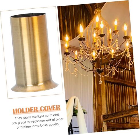 Lifekome Crystal Chandelier Candle Light Cover Cover Sleeves Iron Candelabra Base Decorative Flaging Sleeve للإضاءة الأنيقة 10 قطع مجموعة لغرفة الطعام ومساحات المعيشة in Saudi Arabia