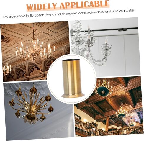 Lifekome Crystal Chandelier Candle Light Cover Cover Sleeves Iron Candelabra Base Decorative Flaging Sleeve للإضاءة الأنيقة 10 قطع مجموعة لغرفة الطعام ومساحات المعيشة in Saudi Arabia