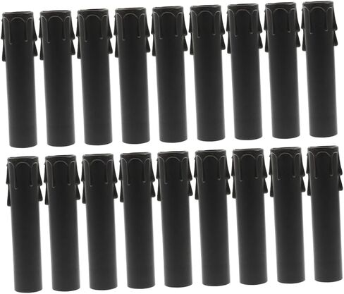 GLEAVI 20Pcs Plastic Candle Drip Covers for Chandelier Wall Light Fixtures Replacement Candle Socket Sleeves with Wax Dripping Effect for Home Decor Seasonal in Saudi Arabia