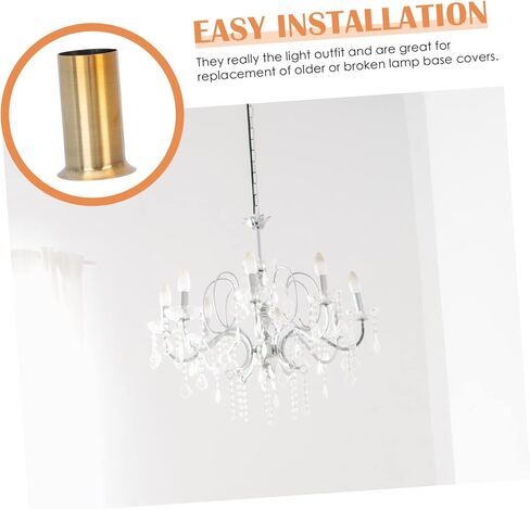 Artibetter 10pcs شمعة الثريا الحديدية ضوء الأكمام الأنيقة ذات الحواف للشمعدانات قاعدة مصباح القاعدة in Saudi Arabia