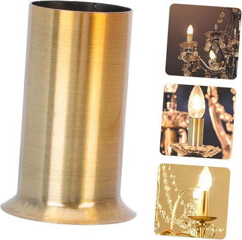 Artibetter 10pcs شمعة الثريا الحديدية ضوء الأكمام الأنيقة ذات الحواف للشمعدانات قاعدة مصباح القاعدة in Saudi Arabia