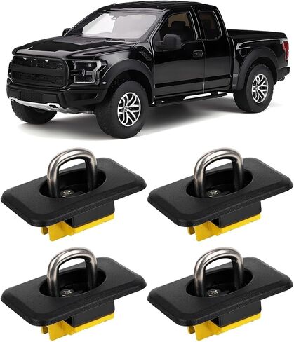 ربط سرير الشاحنة المرساة لفورد F150 F250 F350 1998-2014 Super Duty 1998-2016 Chevrolet Silverado GMC Sierra 1988-2013 Dodge Ram Retractable Beock D Ring Bed Hooks (2pcs) in Saudi Arabia
