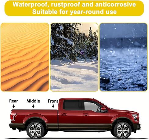 ربط سرير الشاحنة المرساة لفورد F150 F250 F350 1998-2014 Super Duty 1998-2016 Chevrolet Silverado GMC Sierra 1988-2013 Dodge Ram Retractable Beock D Ring Bed Hooks (2pcs) in Saudi Arabia