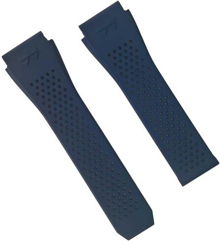 شريط ساعة مطاط Blue FKM مع آلية إطلاق سريعة لتناسب TAG Heuer Connected E3 و E4 45 مم الساعات الذكية. in Saudi Arabia