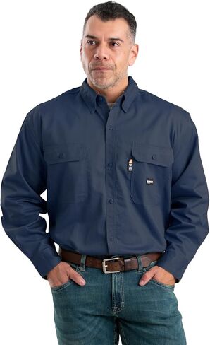 Berne Men's Fr Button Down Workshirt in Kuwait