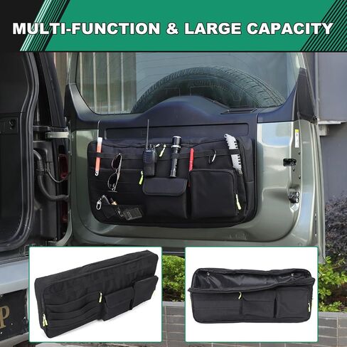 PIUGILH Tailgate Storage Bag Compatible with Land Rover Defender 90 110 130 2020-2025+, Back Door Tailgate Tool Kit Storage Bag Organizer Cargo Rack in Saudi Arabia