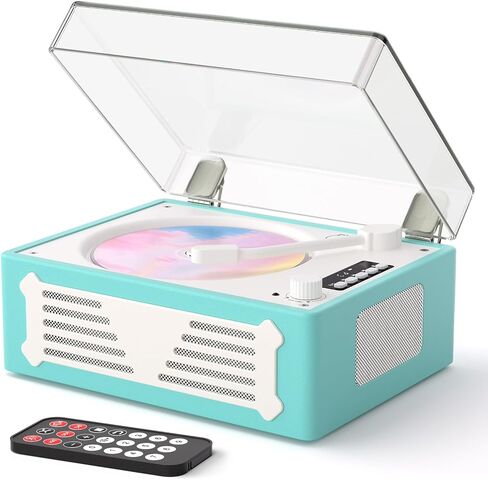 مشغل أقراص مضغوطة محمولة مع مكبرات صوت مزدوجة HIFI ، والبطارية القابلة لإعادة الشحن ، ومشغل أقراص مضغوطة سطح المكتب الرجعية للمنزل مع Bluetooth Out & INPUT ، وتشغيل USB ، و Aux-in ، ومقبس سماعة الرأس ، و Boombox in Kuwait
