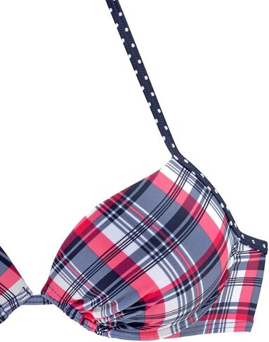 Lascana Women's Plaid Push Up Bikini Top in Saudi Arabia