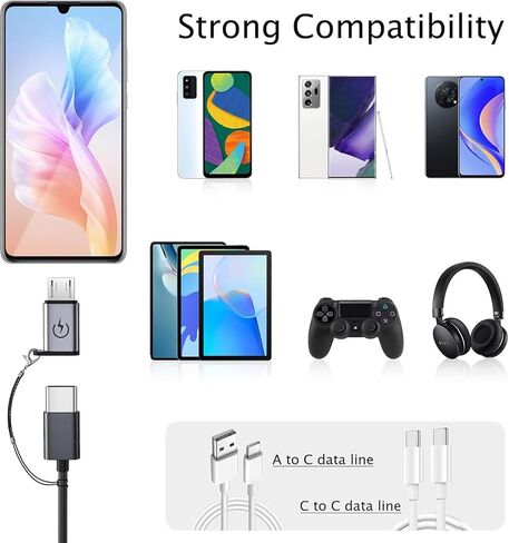 USB A to USB C,Type C Female to USB Male,Type C Male to Type C Female,Type C to USB B iPhone Female to Type c Compatible Samsung Galaxy,Laptop(5packs) in Saudi Arabia