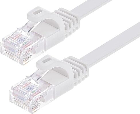 Monoprice Flat Cat6 Ethernet Patch Cable - 0.5 Feet - Black, Snagless RJ45, Flat, 550MHz, UTP, Pure Bare Copper Wire, 30AWG - Flexboot Series in Saudi Arabia