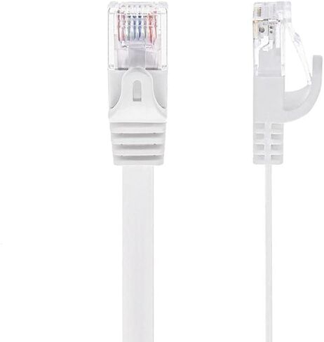 Monoprice Flat Cat6 Ethernet Patch Cable - 0.5 Feet - Black, Snagless RJ45, Flat, 550MHz, UTP, Pure Bare Copper Wire, 30AWG - Flexboot Series in Saudi Arabia