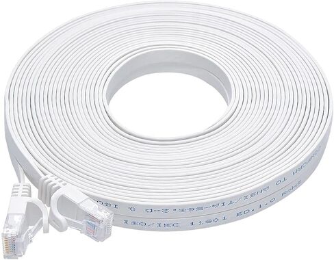 Monoprice Flat Cat6 Ethernet Patch Cable - 0.5 Feet - Black, Snagless RJ45, Flat, 550MHz, UTP, Pure Bare Copper Wire, 30AWG - Flexboot Series in Saudi Arabia
