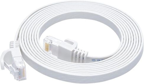 Monoprice Flat Cat6 Ethernet Patch Cable - 0.5 Feet - Black, Snagless RJ45, Flat, 550MHz, UTP, Pure Bare Copper Wire, 30AWG - Flexboot Series in Saudi Arabia