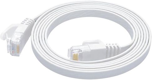 Monoprice Flat Cat6 Ethernet Patch Cable - 0.5 Feet - Black, Snagless RJ45, Flat, 550MHz, UTP, Pure Bare Copper Wire, 30AWG - Flexboot Series in Saudi Arabia