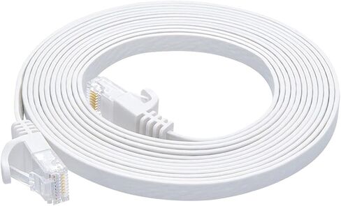 Monoprice Flat Cat6 Ethernet Patch Cable - 0.5 Feet - Black, Snagless RJ45, Flat, 550MHz, UTP, Pure Bare Copper Wire, 30AWG - Flexboot Series in Saudi Arabia