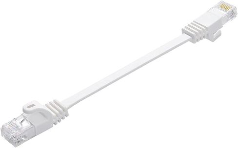 Monoprice Flat Cat6 Ethernet Patch Cable - 0.5 Feet - Black, Snagless RJ45, Flat, 550MHz, UTP, Pure Bare Copper Wire, 30AWG - Flexboot Series in Saudi Arabia