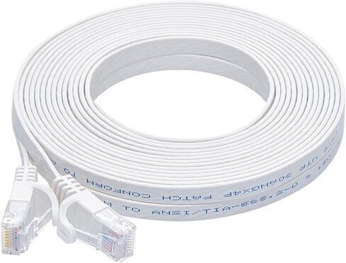 Monoprice Flat Cat6 Ethernet Patch Cable - 0.5 Feet - Black, Snagless RJ45, Flat, 550MHz, UTP, Pure Bare Copper Wire, 30AWG - Flexboot Series in Saudi Arabia