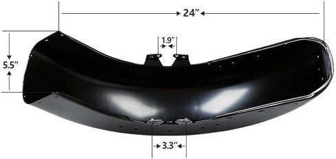TCMT Front Fender W/Trims & Tip Tip Light Assembly مجموعة من أجل Harley Touring Flht Electra Glide Classic 89-13 Road King Custom 04-06 Tri Glide Ultra Classic 09-13 Painted Black in Saudi Arabia