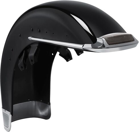 TCMT Front Fender W/Trims & Tip Tip Light Assembly مجموعة من أجل Harley Touring Flht Electra Glide Classic 89-13 Road King Custom 04-06 Tri Glide Ultra Classic 09-13 Painted Black in Kuwait