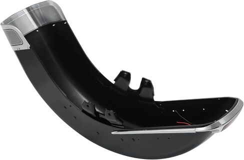 TCMT Front Fender W/Trims & Tip Tip Light Assembly مجموعة من أجل Harley Touring Flht Electra Glide Classic 89-13 Road King Custom 04-06 Tri Glide Ultra Classic 09-13 Painted Black in Kuwait