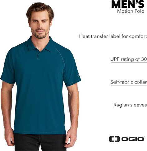 Ogio للجنسين Motion Polo | قميص بولو فتيل الرطوبة للرجال والنساء ، قميص رياضي مع تصنيف UPF 30 in Kuwait