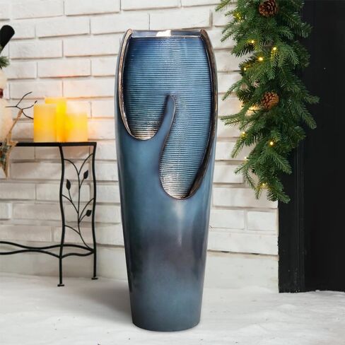 Watnature 38.7 "H نوافير المياه في الهواء الطلق والشلالات - نافورة أرضية مائية داخلية طويلة مع أضواء ومضخة للحديقة والفناء وديكور المنزل ونوافير داخلية حديثة في الهواء الطلق ميزات في الهواء الطلق in Saudi Arabia