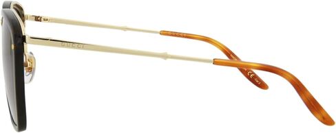 Gucci Square/Rectangle Sunglasses Havana Gold Brown Eyewear المصنوعة في اليابان أسيتات مصمم إطار الأزياء للرفاهية اليومية in Saudi Arabia