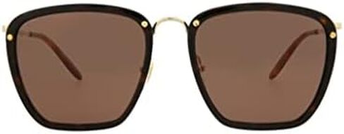 Gucci Square/Rectangle Sunglasses Havana Gold Brown Eyewear المصنوعة في اليابان أسيتات مصمم إطار الأزياء للرفاهية اليومية in Saudi Arabia