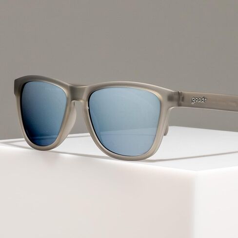goodr Going to Valhalla...Witness! Polarized Sunglasses for Men & Women, Medium Sized (OG), Dark Gray Translucent Frames with Chrome Mirrored Reflective Lenses, UV400 Protection, No Slip in Saudi Arabia