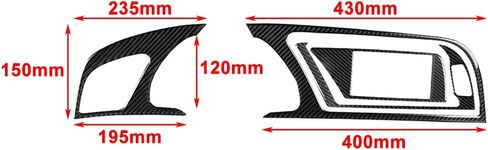 Cnnono8 4PCS Carbon Fiber Dashboard Instrument Frame Panel Trim Interior Decoration Accessories for Audi A5 RS5 S5, LHD in Saudi Arabia