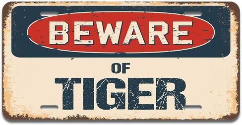 SignMission Beware of Tasmanian Devil Aluminum License Plate | License Plate 12" X 6" Fits Any Car, Truck, SUV, RV, or Trailer | Made in The USA in Saudi Arabia