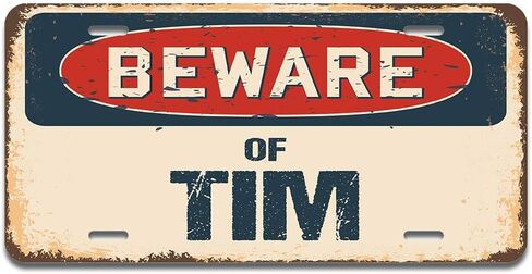 SignMission Beware of Tasmanian Devil Aluminum License Plate | License Plate 12" X 6" Fits Any Car, Truck, SUV, RV, or Trailer | Made in The USA in Saudi Arabia