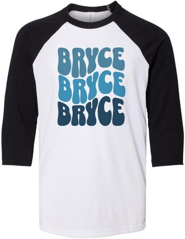 Wavy Bryce Kids ثلاثة أرباع راجلان قميص البيسبول شباب الشباب in Saudi Arabia